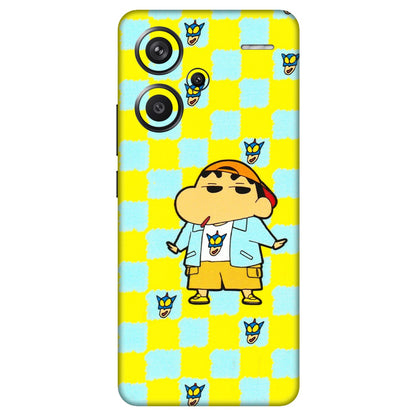 Xiaomi Redmi Phone Skins (All Models) - Yellow Blue Shinchan Cute - 3D Embossed Finish (L-221) Redmi Note 13 Pro Plus 5G