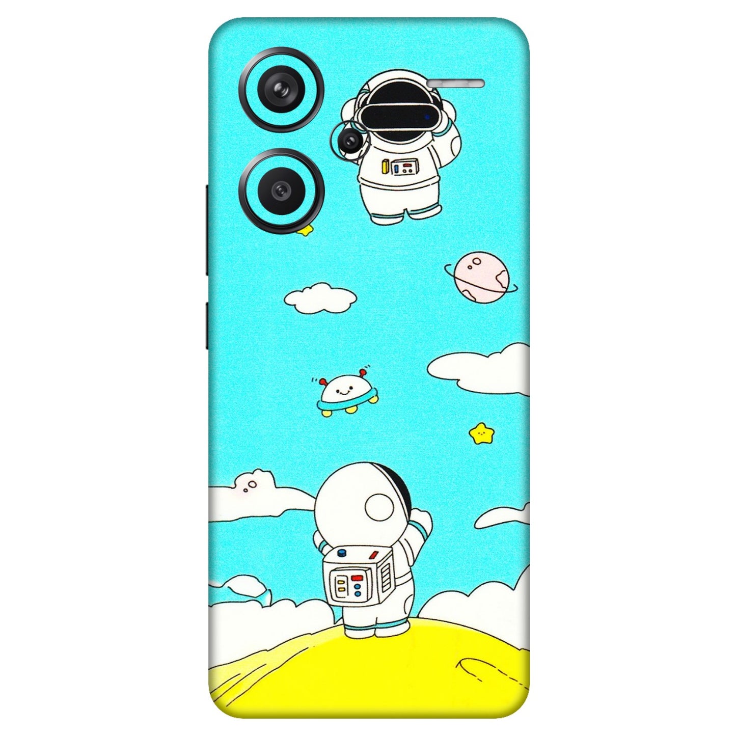 Xiaomi Redmi Phone Skins (All Models) - Blue Skies Astro Float - 3D Embossed Finish (L-230) Redmi Note 13 Pro Plus 5G