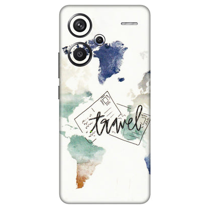 Xiaomi Redmi Phone Skins (All Models) - Travel The World - 3D Embossed Finish (L-232) Redmi Note 13 Pro Plus 5G