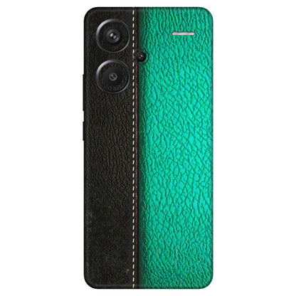 Xiaomi Redmi Phone Skins (All Models) - Black Green Dual  Leather Stich - 3D Embossed Finish (L-233) Redmi Note 13 Pro Plus 5G