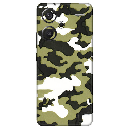 Xiaomi Redmi Phone Skins (All Models) - Camouflages White And Green - 3D Embossed Finish (L-243) Redmi Note 13 Pro Plus 5G