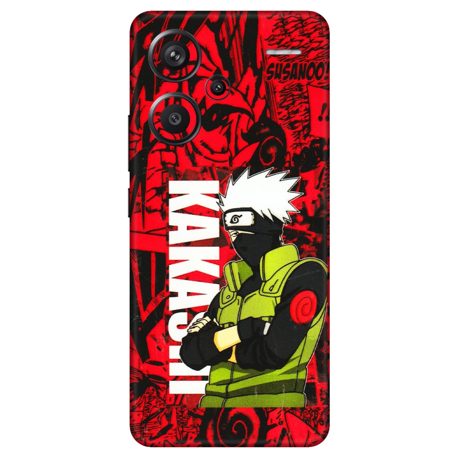 Xiaomi Redmi Phone Skins (All Models) - Kakashi Red Anime - 3D Embossed Finish (L-251) Redmi Note 13 Pro Plus 5G