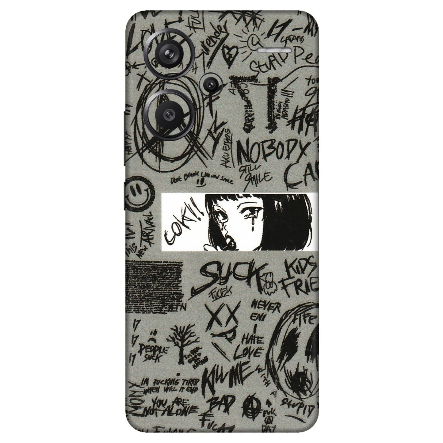 Xiaomi Redmi Phone Skins (All Models) - Never Have Love Anime - 3D Embossed Finish (L-260) Redmi Note 13 Pro Plus 5G