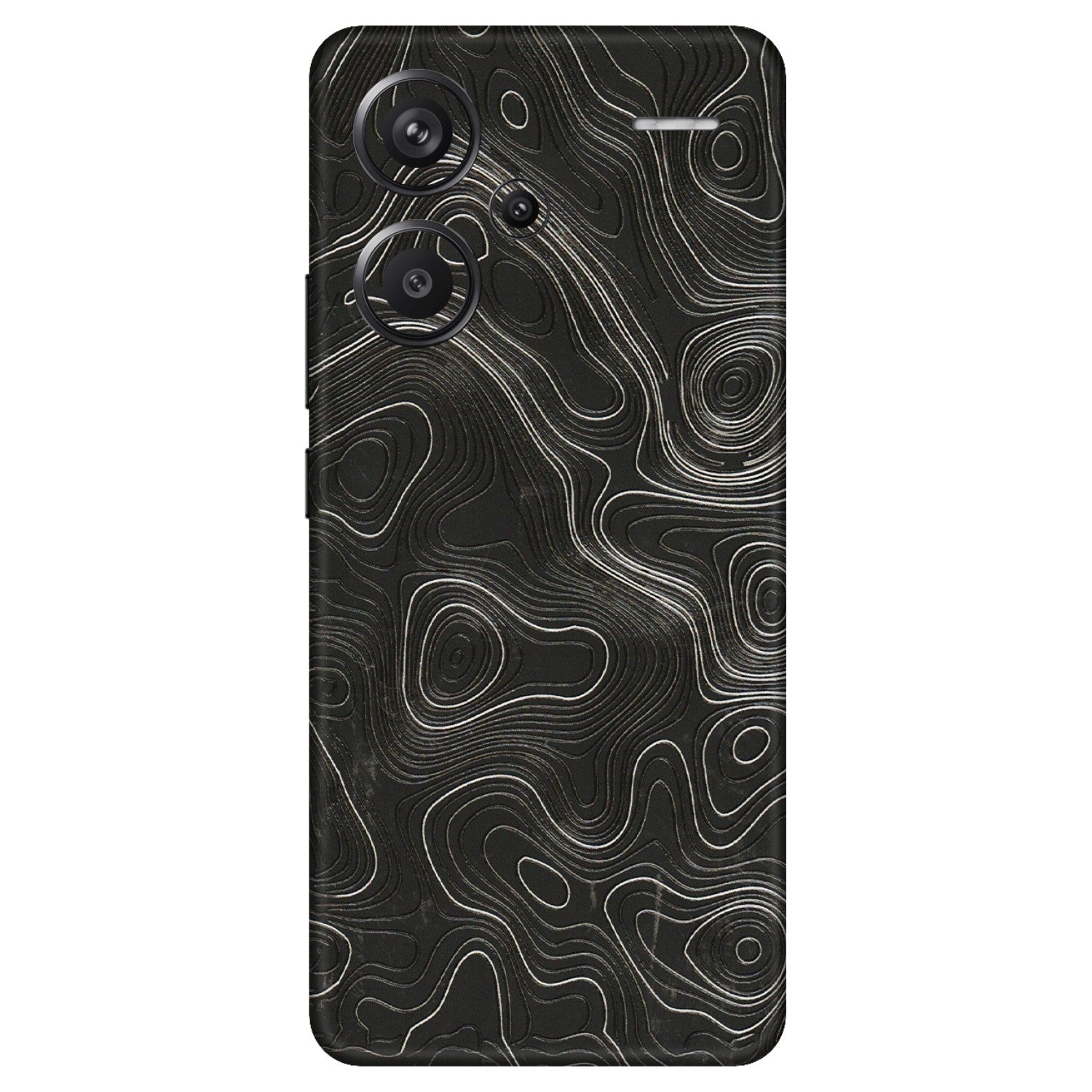 Xiaomi Redmi Phone Skins (All Models) - Abstract White Line Map - 3D Embossed Finish (L-269) Redmi Note 13 Pro Plus 5G