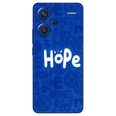 Xiaomi Redmi Phone Skins (All Models) - Hope Doodles Blue - 3D Embossed Finish (L-43) Redmi Note 13 Pro Plus 5G