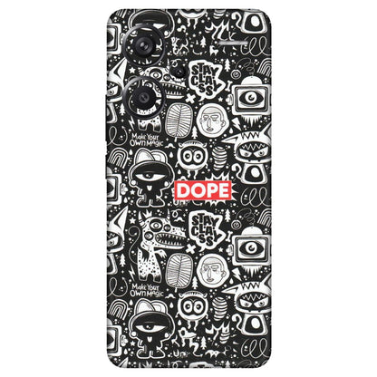 Xiaomi Redmi Phone Skins (All Models) - Dope Stay Classy Black Doodles - Matte Finish (M-126) Redmi Note 13 Pro Plus 5G