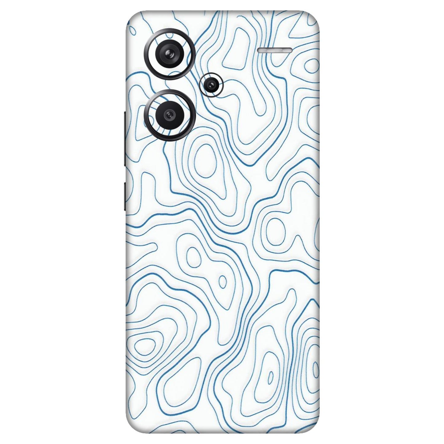 Xiaomi Redmi Phone Skins (All Models) - Blue And White Swirls - Matte Finish (M-139) Redmi Note 13 Pro Plus 5G