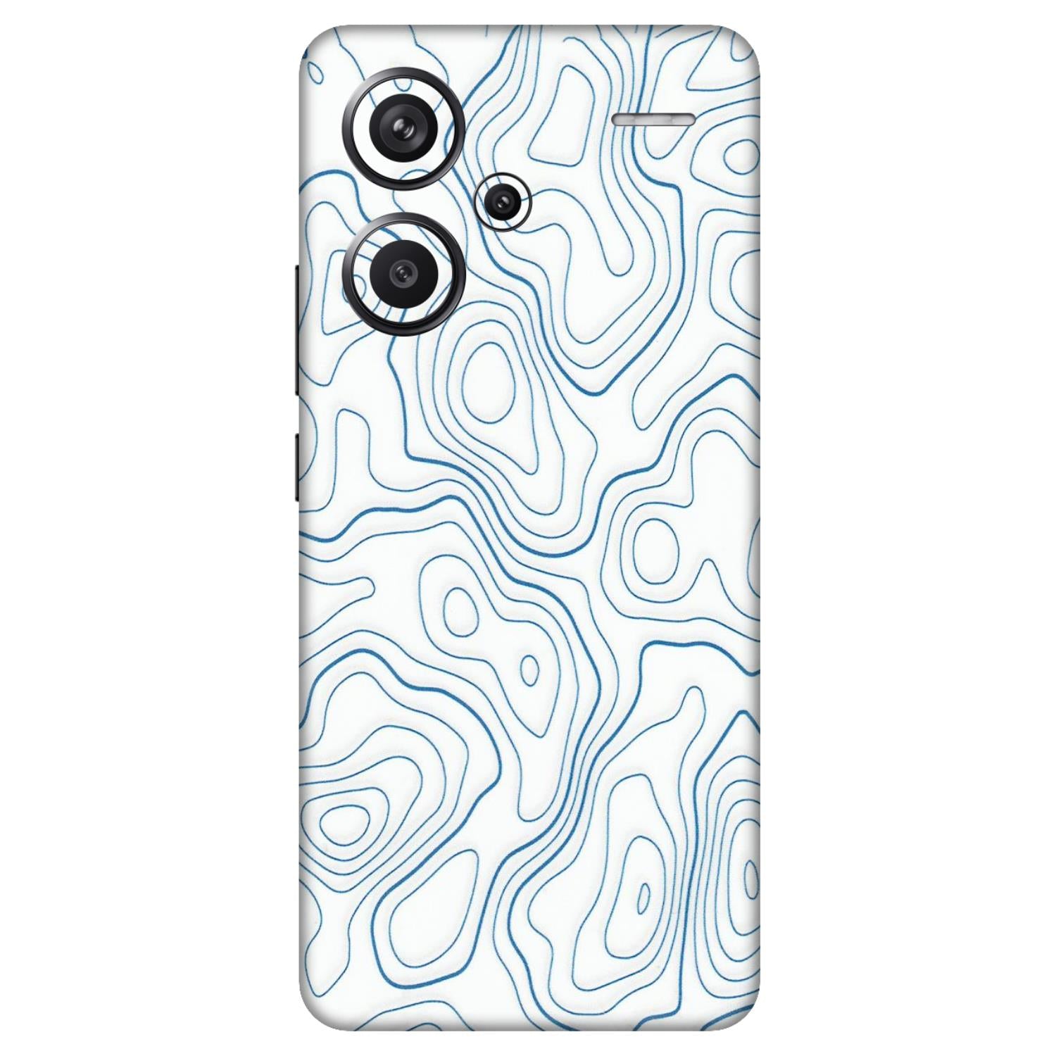 Xiaomi Redmi Phone Skins (All Models) - Blue And White Swirls - Matte Finish (M-139) Redmi Note 13 Pro Plus 5G