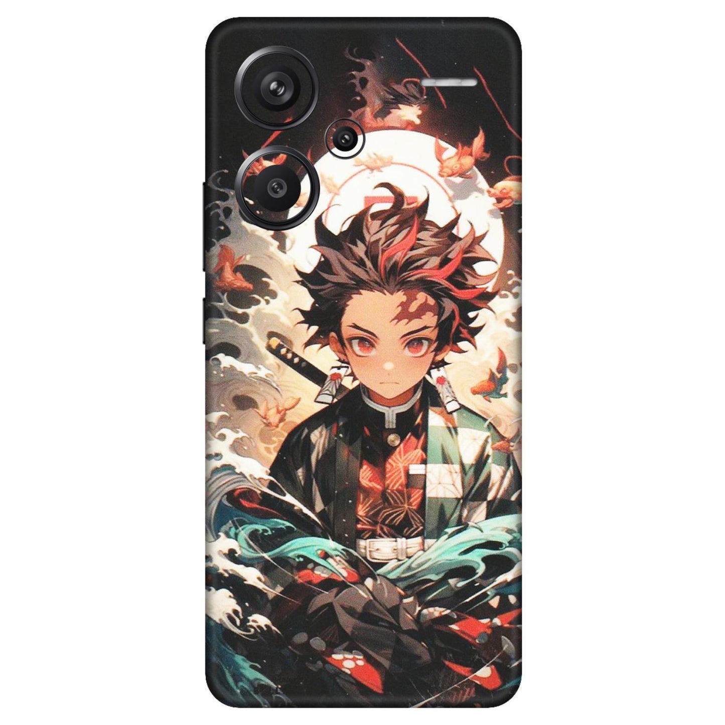 Xiaomi Redmi Phone Skins (All Models) - Tanjiro Demon Slayer Anime - Matte Finish (M-158) Redmi Note 13 Pro Plus 5G