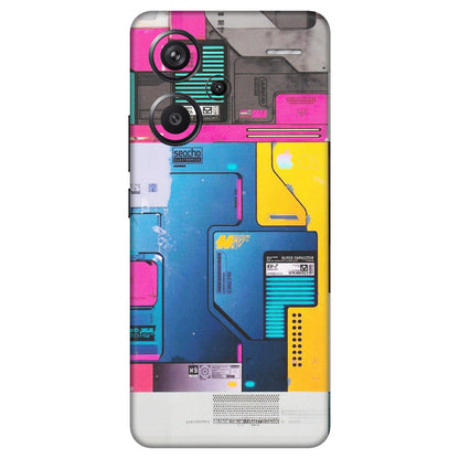 Xiaomi Redmi Phone Skins (All Models) - Colourfull Motherboard Internals - Matte Finish (M-55) Redmi Note 13 Pro Plus 5G
