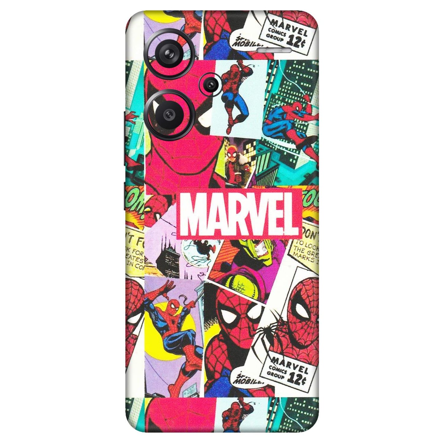 Xiaomi Redmi Phone Skins (All Models) - Marvel Comic Spiderman Grafitti - Matte Finish (M-72) Redmi Note 13 Pro Plus 5G