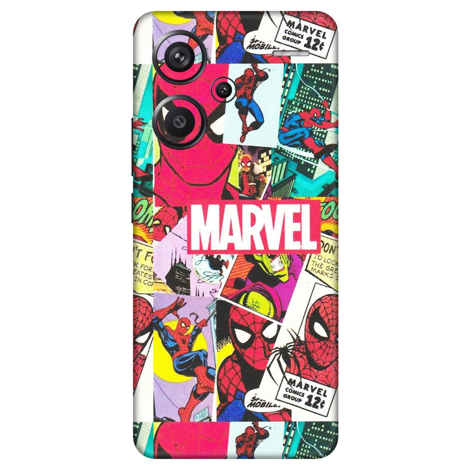 Xiaomi Redmi Phone Skins (All Models) - Marvel Comic Spiderman Grafitti - Matte Finish (M-72) Redmi Note 13 Pro Plus 5G