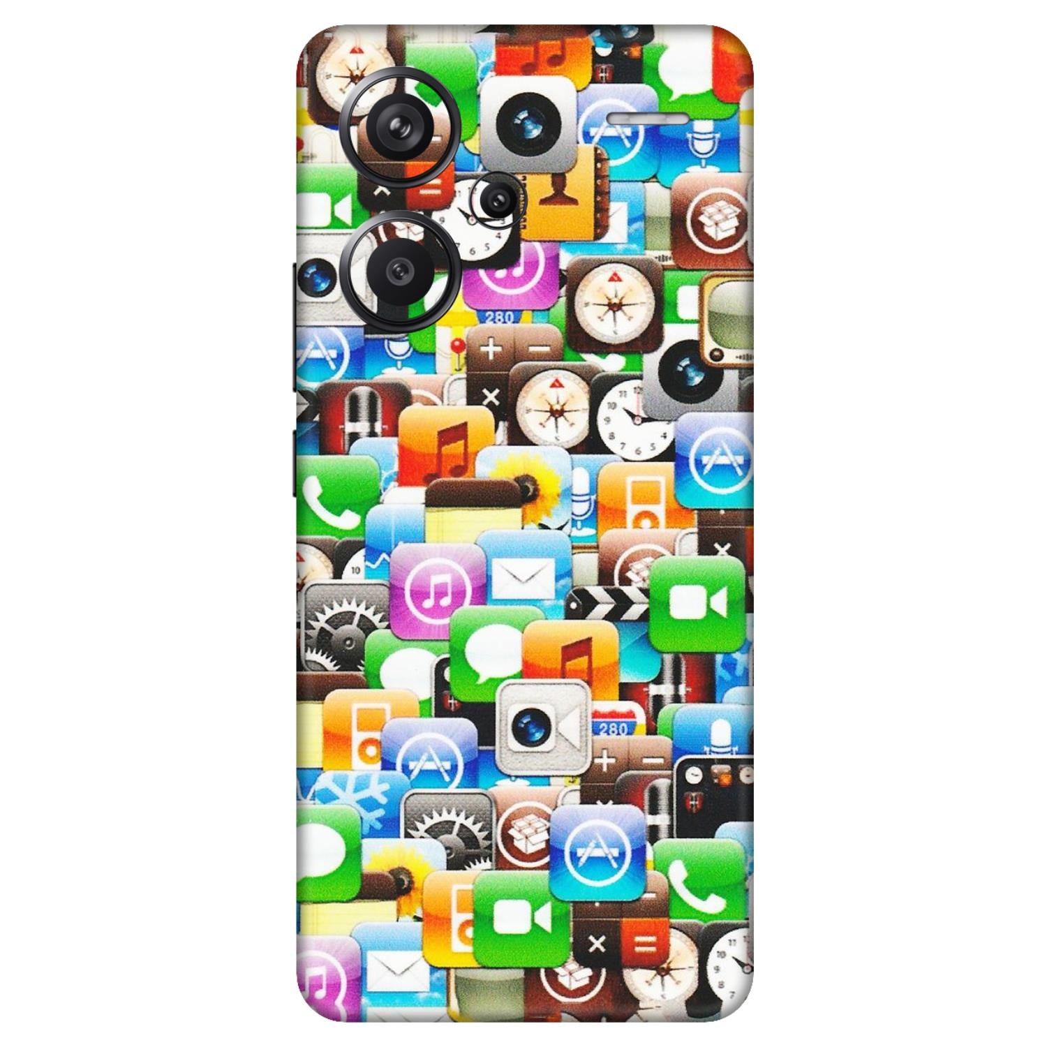 Xiaomi Redmi Phone Skins (All Models) - All Apple Icons - Matte Finish (M-93) Redmi Note 13 Pro Plus 5G