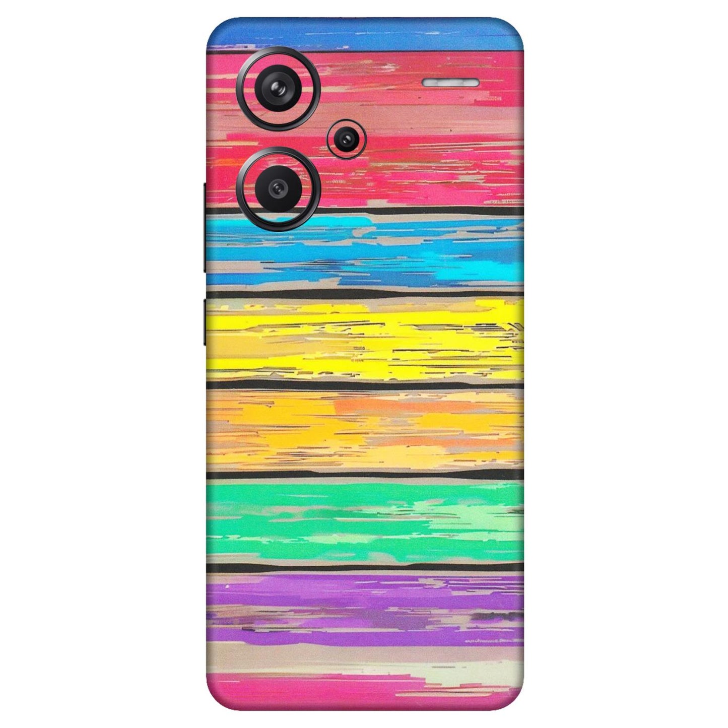 Xiaomi Redmi Phone Skins (All Models) - Multi Colour Wooden Wall - Matte Finish (M-96) Redmi Note 13 Pro Plus 5G