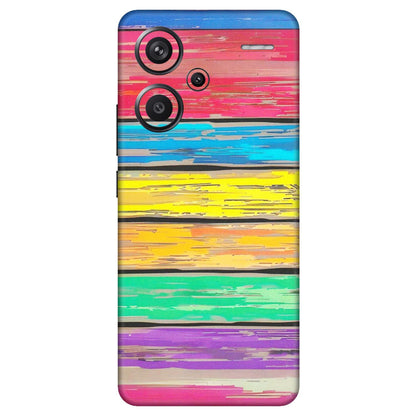 Xiaomi Redmi Phone Skins (All Models) - Multi Colour Wooden Wall - Matte Finish (M-96) Redmi Note 13 Pro Plus 5G