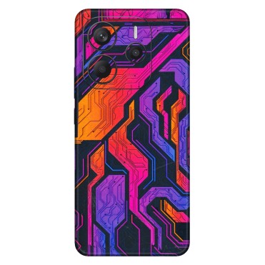 Xiaomi Redmi Phone Skins (All Models) - Tech Circuits Futuristic - 3D Embossed Finish (L-07) Redmi Note 14 5G