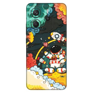 Xiaomi Redmi Phone Skins (All Models) - Astronauts & Spaceship - 3D Embossed Finish (L-145) Redmi Note 14 5G