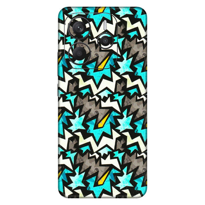 Xiaomi Redmi Phone Skins (All Models) - Funky Zig Zag - 3D Embossed Finish (L-223) Redmi Note 14 5G