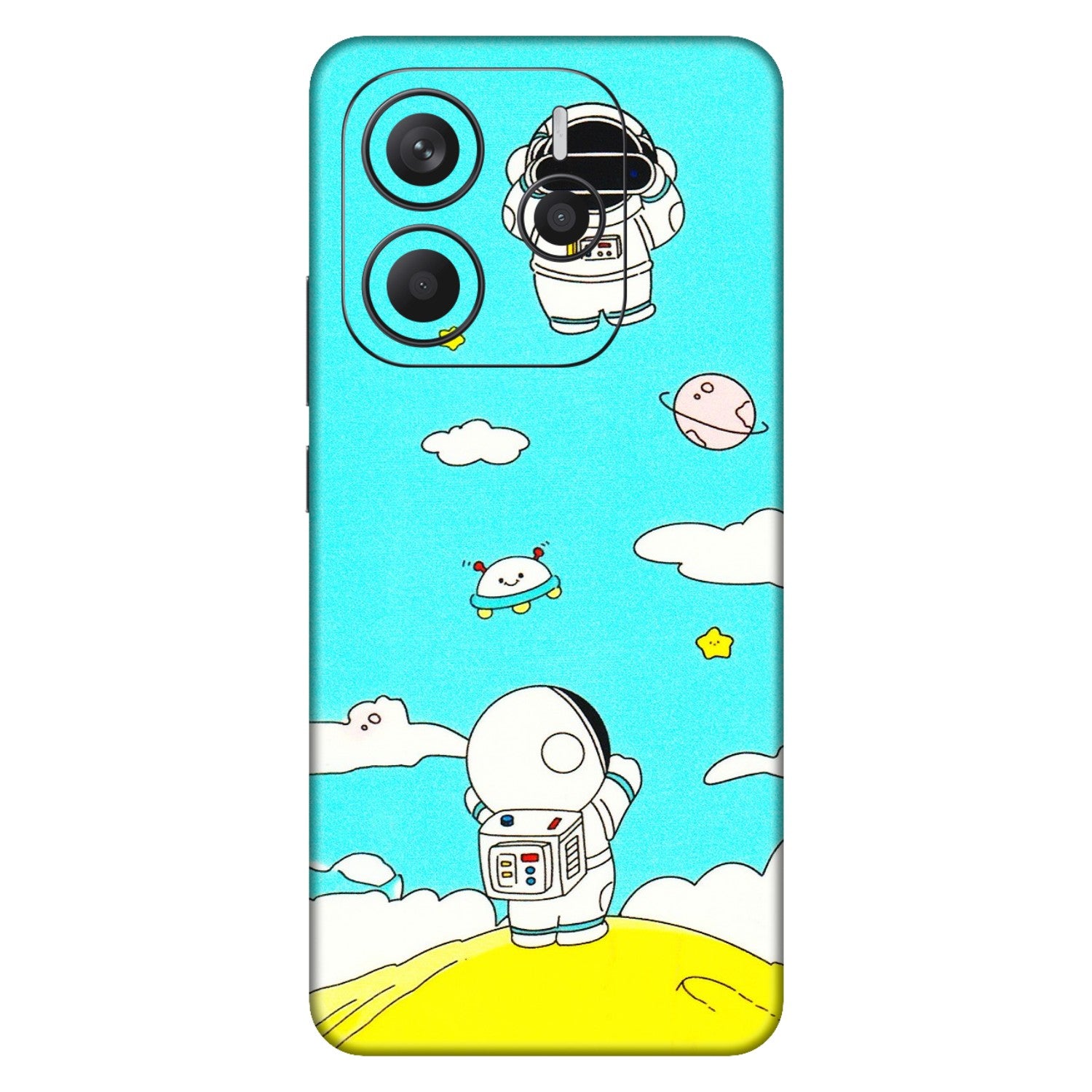 Xiaomi Redmi Phone Skins (All Models) - Blue Skies Astro Float - 3D Embossed Finish (L-230) Redmi Note 14 5G