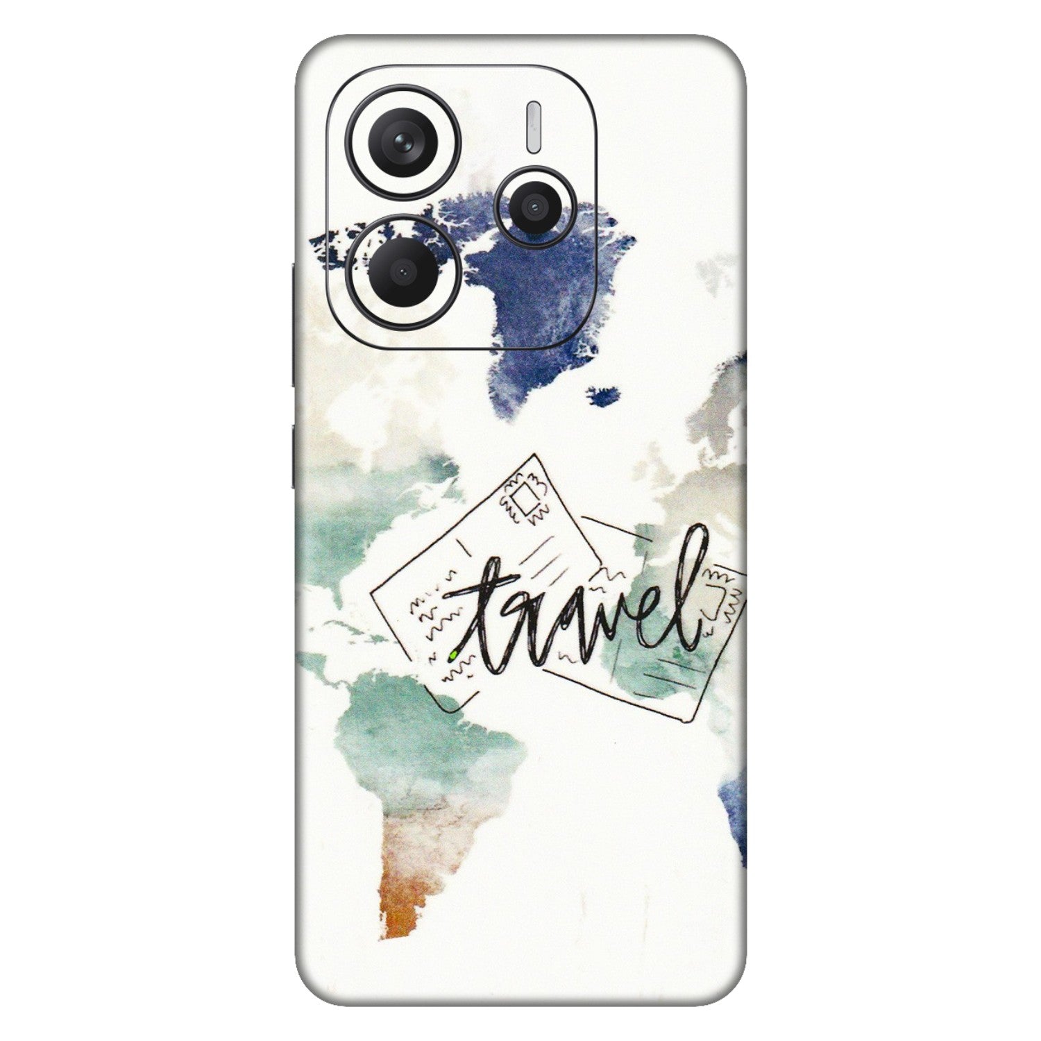 Xiaomi Redmi Phone Skins (All Models) - Travel The World - 3D Embossed Finish (L-232) Redmi Note 14 5G