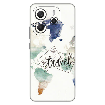 Xiaomi Redmi Phone Skins (All Models) - Travel The World - 3D Embossed Finish (L-232) Redmi Note 14 5G