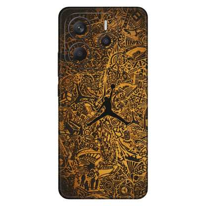 Xiaomi Redmi Phone Skins (All Models) - Premium Gold Basketball Player - 3D Embossed Finish (L-236) Redmi Note 14 5G