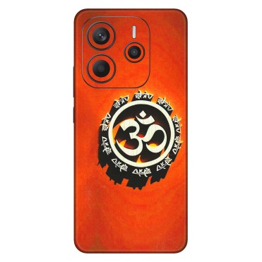 Xiaomi Redmi Phone Skins (All Models) - Aum Shiv Orange - 3D Embossed Finish (L-32) Redmi Note 14 5G
