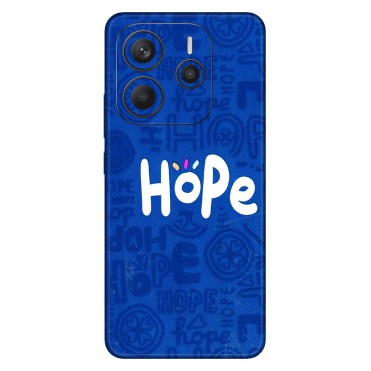 Xiaomi Redmi Phone Skins (All Models) - Hope Doodles Blue - 3D Embossed Finish (L-43) Redmi Note 14 5G