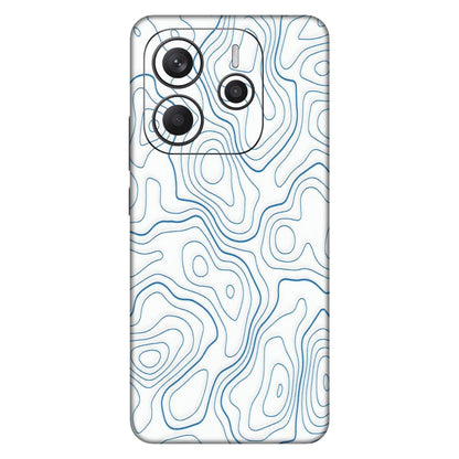 Xiaomi Redmi Phone Skins (All Models) - Blue And White Swirls - Matte Finish (M-139) Redmi Note 14 5G