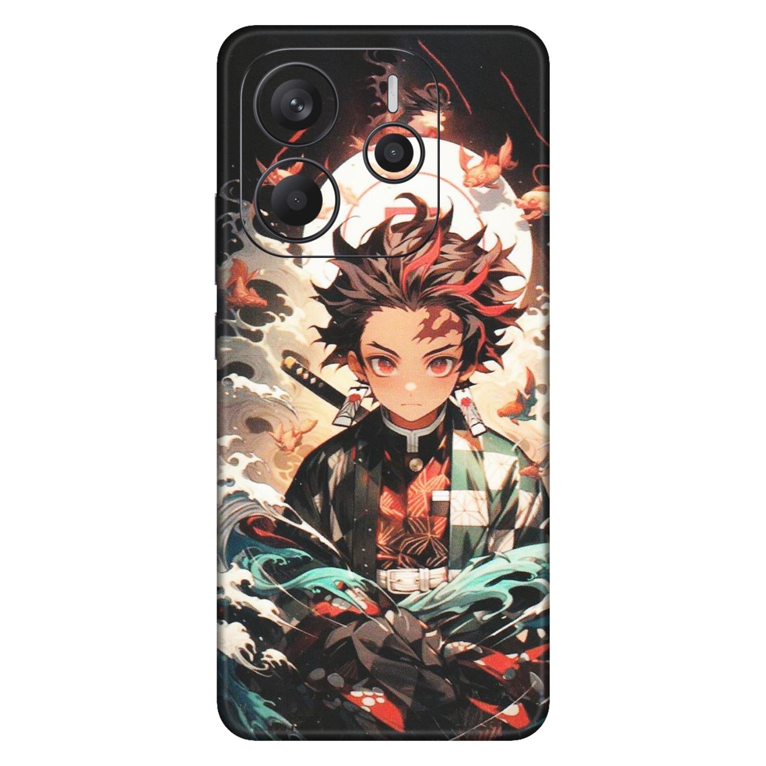 Xiaomi Redmi Phone Skins (All Models) - Tanjiro Demon Slayer Anime - Matte Finish (M-158) Redmi Note 14 5G