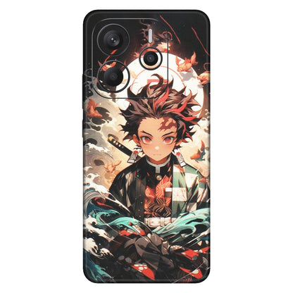 Xiaomi Redmi Phone Skins (All Models) - Tanjiro Demon Slayer Anime - Matte Finish (M-158) Redmi Note 14 5G