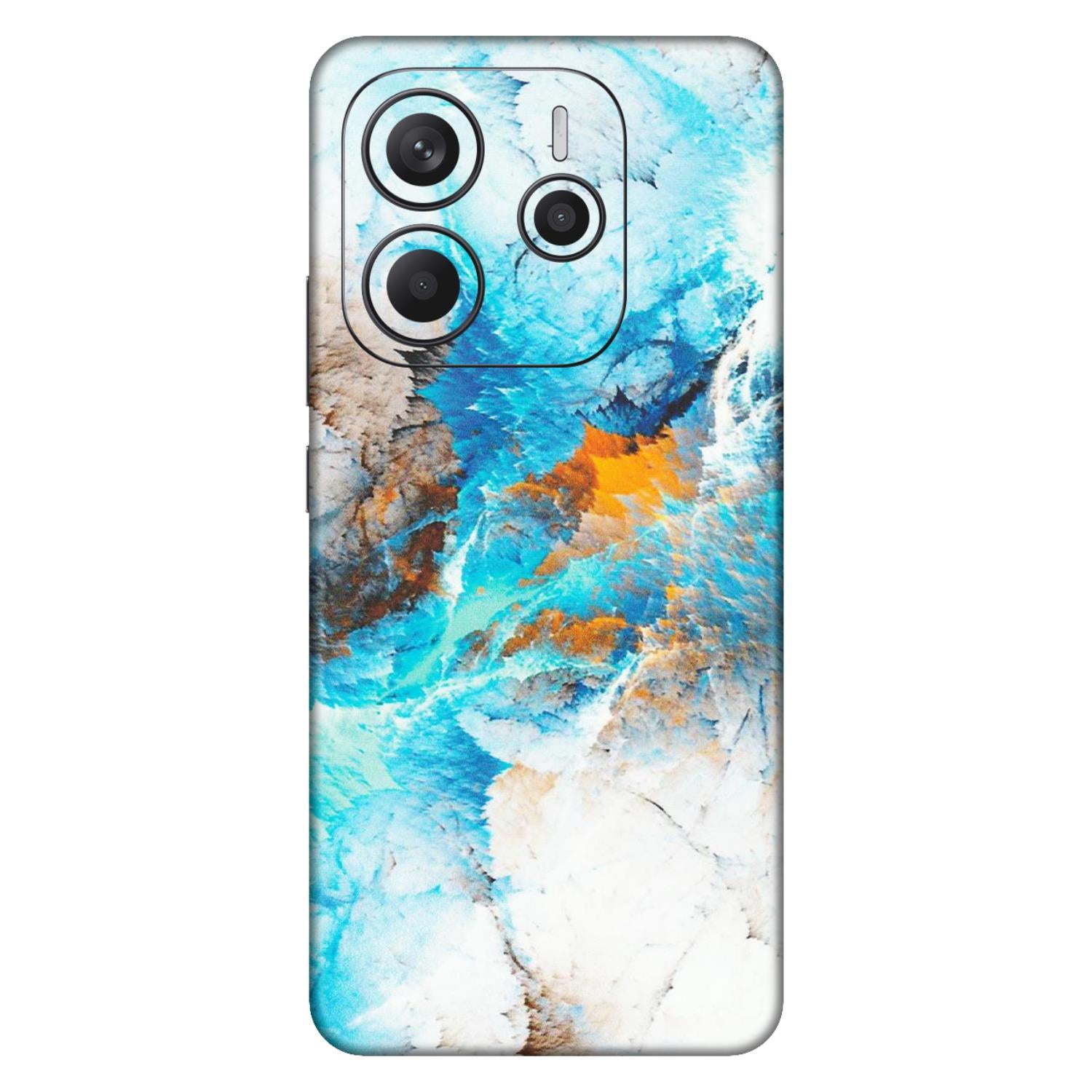 Xiaomi Redmi Phone Skins (All Models) - Blue Waves Abstract - Matte Finish (M-19) Redmi Note 14 5G