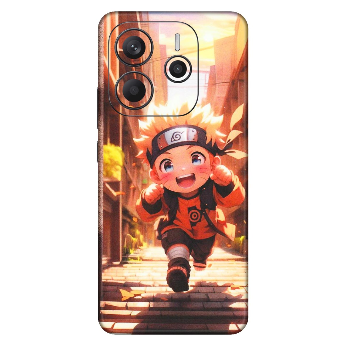 Xiaomi Redmi Phone Skins (All Models) - Naruto Cute Toon Running - Matte Finish (M-04) Redmi Note 14 5G