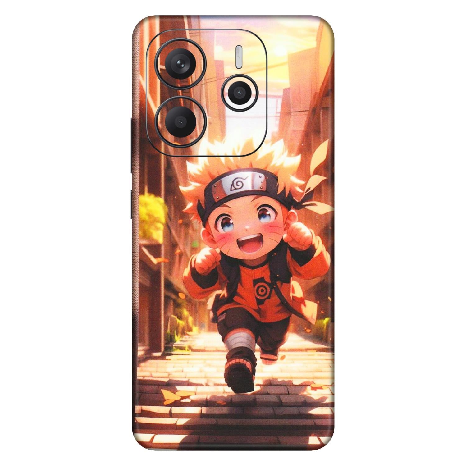 Xiaomi Redmi Phone Skins (All Models) - Naruto Cute Toon Running - Matte Finish (M-04) Redmi Note 14 5G