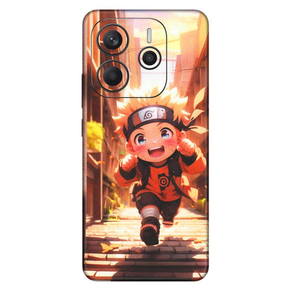 Xiaomi Redmi Phone Skins (All Models) - Naruto Cute Toon Running - Matte Finish (M-04) Redmi Note 14 5G