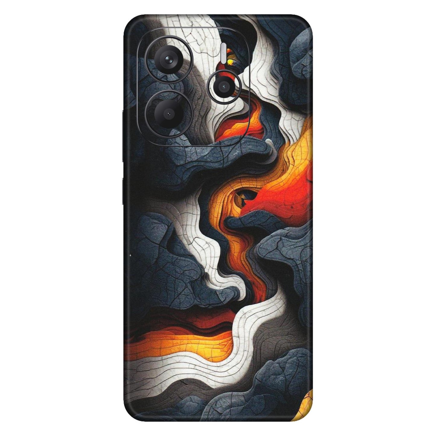 Xiaomi Redmi Phone Skins (All Models) - Abstract Volcanic Layers - Matte Finish (M-52) Redmi Note 14 5G