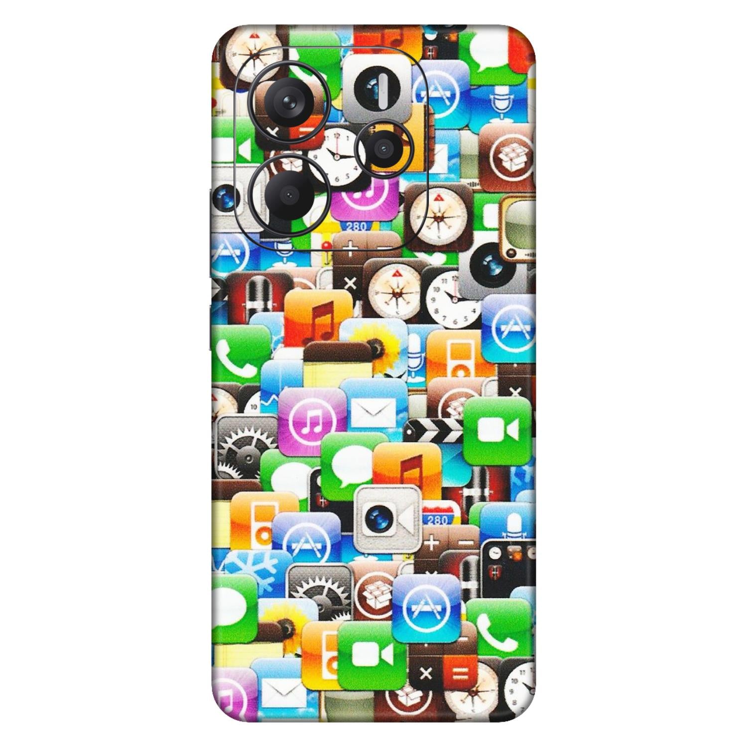 Xiaomi Redmi Phone Skins (All Models) - All Apple Icons - Matte Finish (M-93) Redmi Note 14 5G