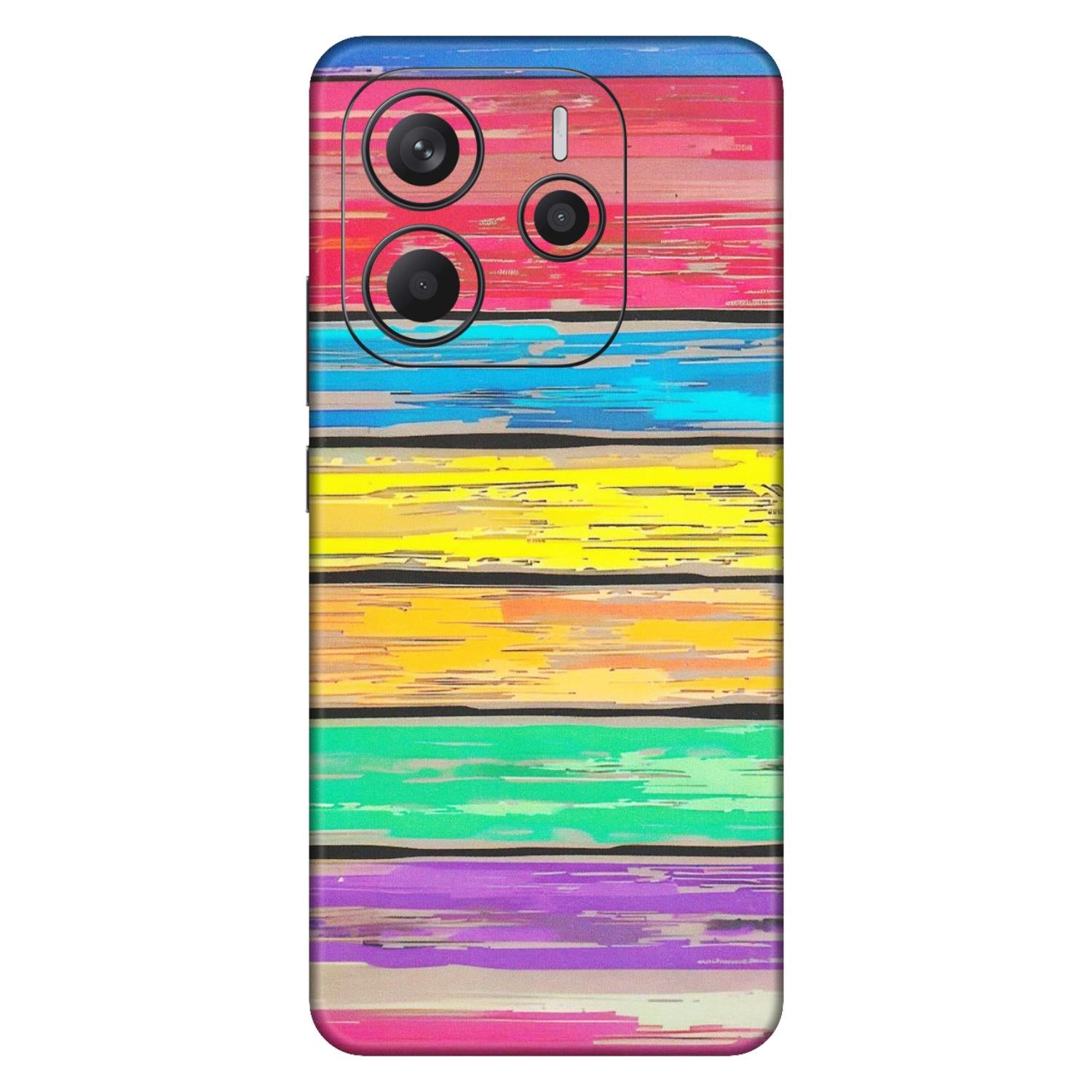 Xiaomi Redmi Phone Skins (All Models) - Multi Colour Wooden Wall - Matte Finish (M-96) Redmi Note 14 5G