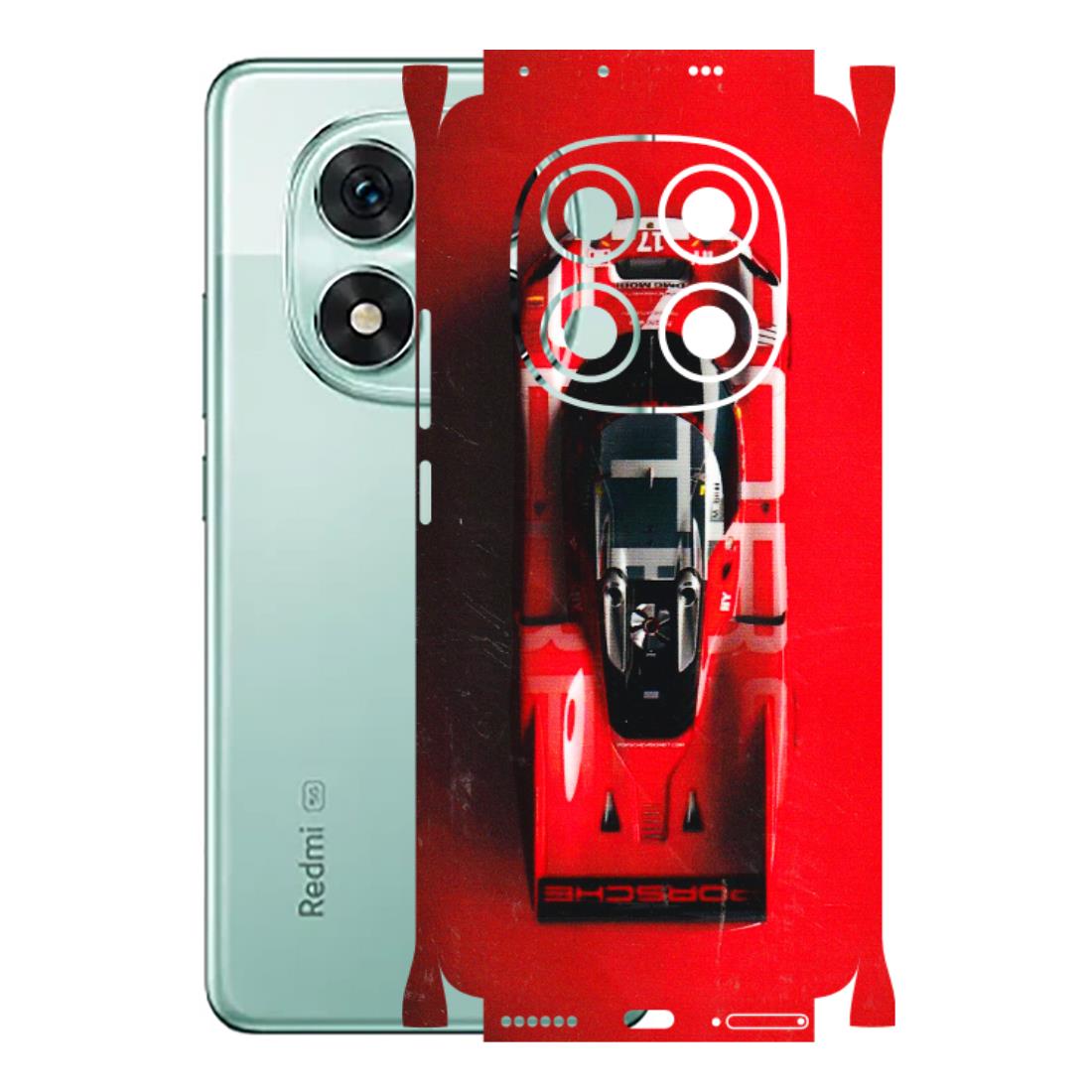 Xiaomi Redmi Phone Skins (All Models) - Red Porsche Car Logo - 3D Embossed Finish (L-315) Redmi Note 14 Pro 5G