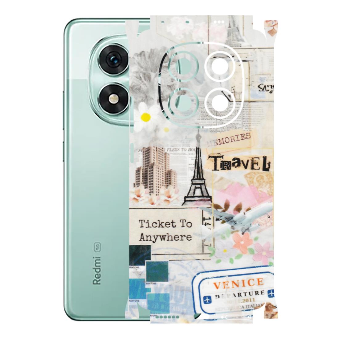 Xiaomi Redmi Phone Skins (All Models) - Travel Memories - Transparent Finish (T-09) Redmi Note 14 Pro 5G