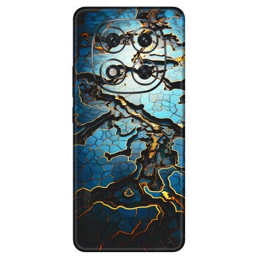 Xiaomi Redmi Phone Skins (All Models) - Blue Gold Abstract - 3D Embossed Finish (L-11) Redmi Note 14 Pro 5G