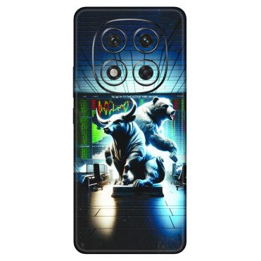Xiaomi Redmi Phone Skins (All Models) - Stock Market Sensex Bear vs Bulls - 3D Embossed Finish (L-15) Redmi Note 14 Pro 5G