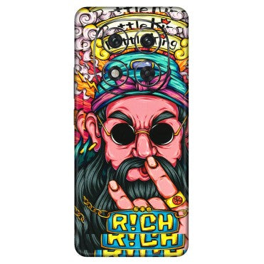 Xiaomi Redmi Phone Skins (All Models) - Battle King Dude Face - 3D Embossed Finish (L-178) Redmi Note 14 Pro 5G