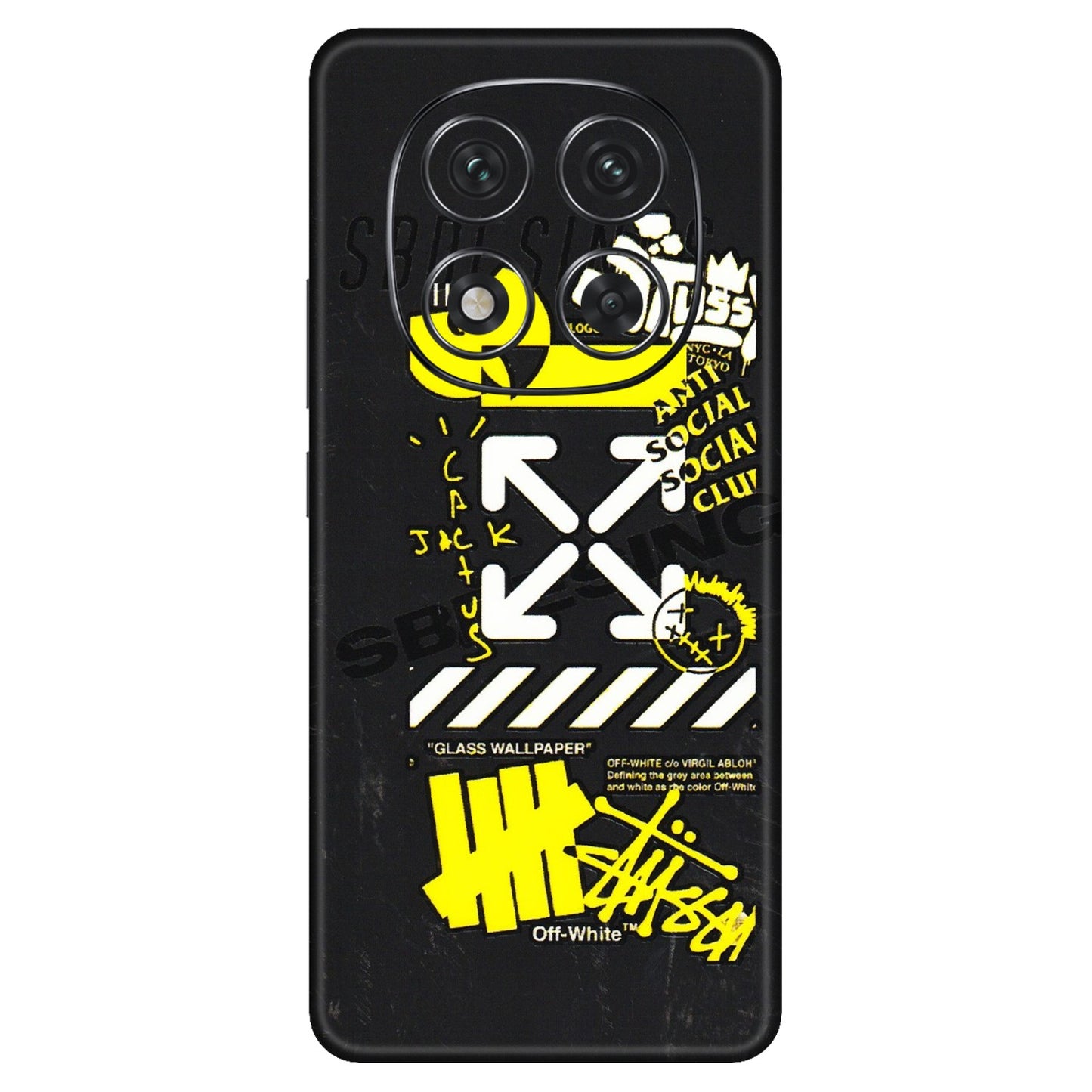 Xiaomi Redmi Phone Skins (All Models) - Anti Social Graffiti - 3D Embossed Finish (L-198) Redmi Note 14 Pro 5G