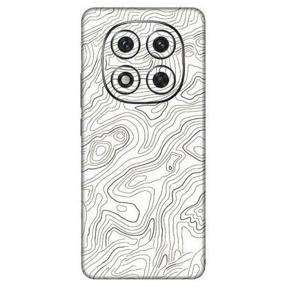 Xiaomi Redmi Phone Skins (All Models) - White Black Swirls - 3D Embossed Finish (L-219) Redmi Note 14 Pro 5G