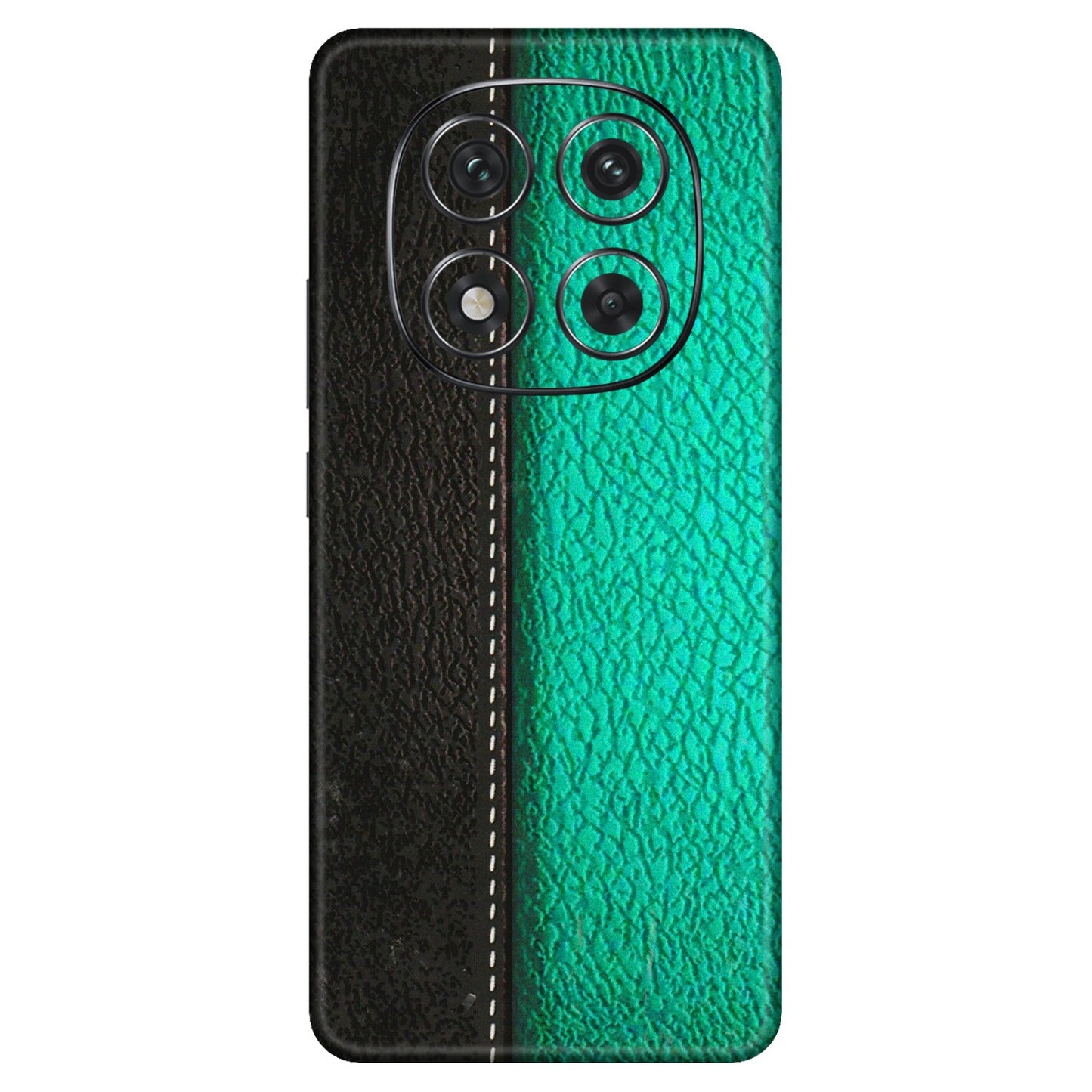 Xiaomi Redmi Phone Skins (All Models) - Black Green Dual  Leather Stich - 3D Embossed Finish (L-233) Redmi Note 14 Pro 5G