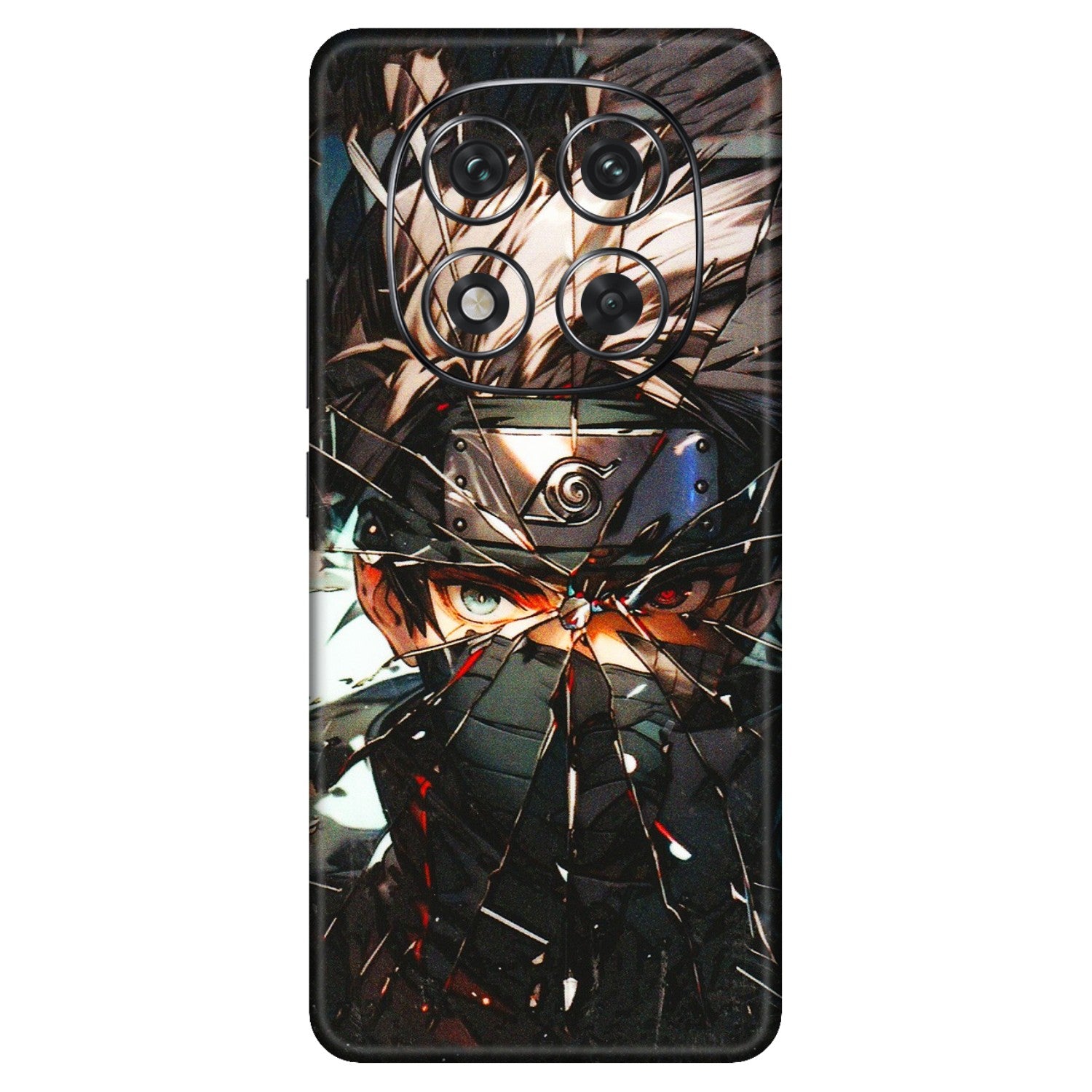 Xiaomi Redmi Phone Skins (All Models) - Kakashi Shattered Glass Effect - 3D Embossed Finish (L-237) Redmi Note 14 Pro 5G