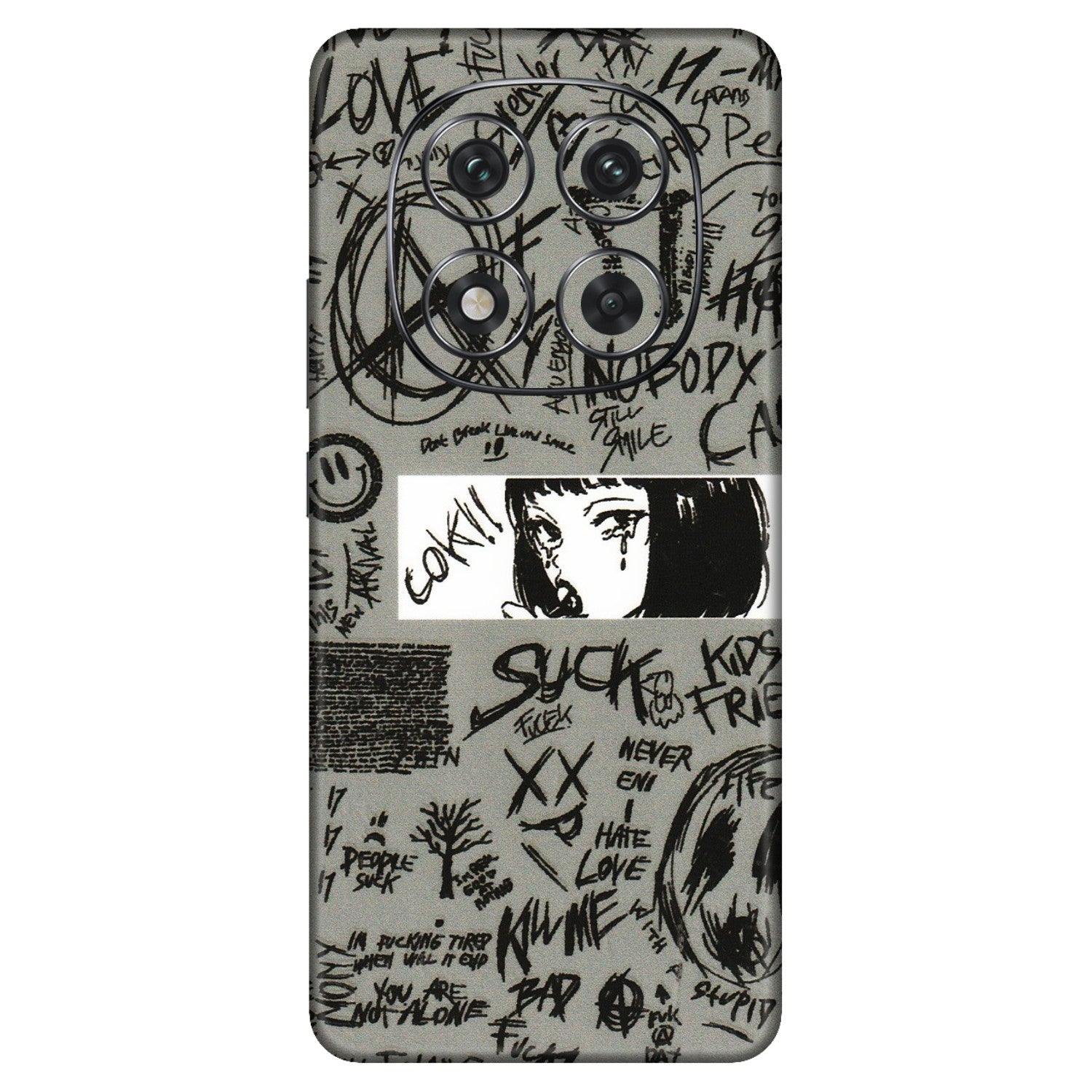 Xiaomi Redmi Phone Skins (All Models) - Never Have Love Anime - 3D Embossed Finish (L-260) Redmi Note 14 Pro 5G