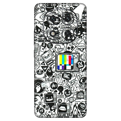 Xiaomi Redmi Phone Skins (All Models) - Doodles Positive Art - 3D Embossed Finish (L-263) Redmi Note 14 Pro 5G