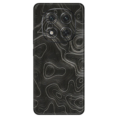 Xiaomi Redmi Phone Skins (All Models) - Abstract White Line Map - 3D Embossed Finish (L-269) Redmi Note 14 Pro 5G